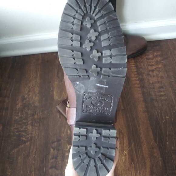 Lucky Brand womens tall brown faux fur boots 8.5 - Picture 8 of 9